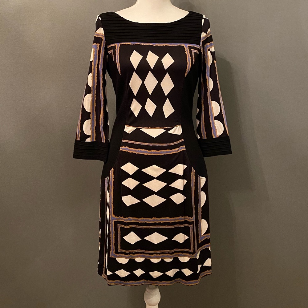 Print body con dress